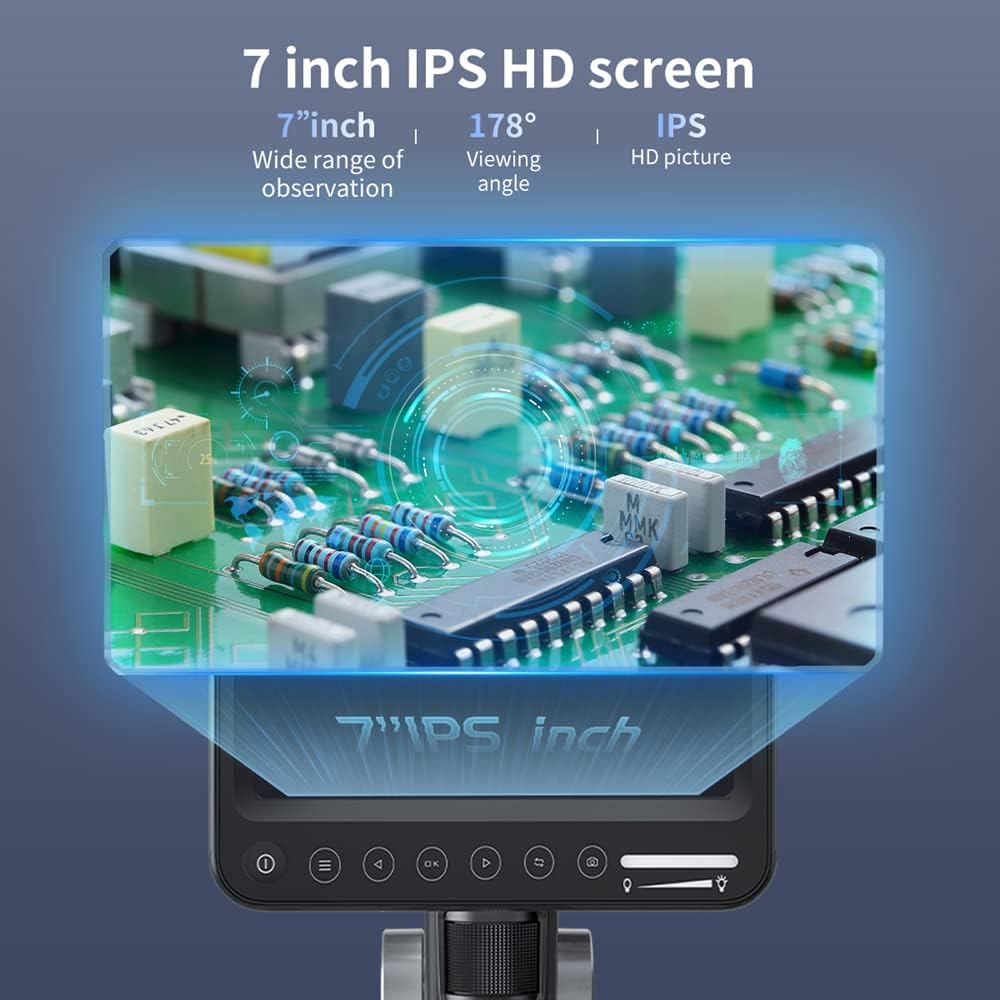 Dijital Mikroskop Elektronik Onarım MBL-318A 12MP 1600X 7 İnç IPS Ekran Dokunmatik Tuşlu