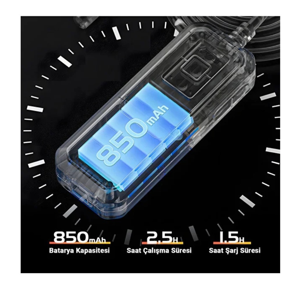 Endoskop Kamera Boru Araç Motor Tesisat Görüntüleme W600-2 850mAh Şarjlı Wifili Ayna Mıknatıslı 5mt