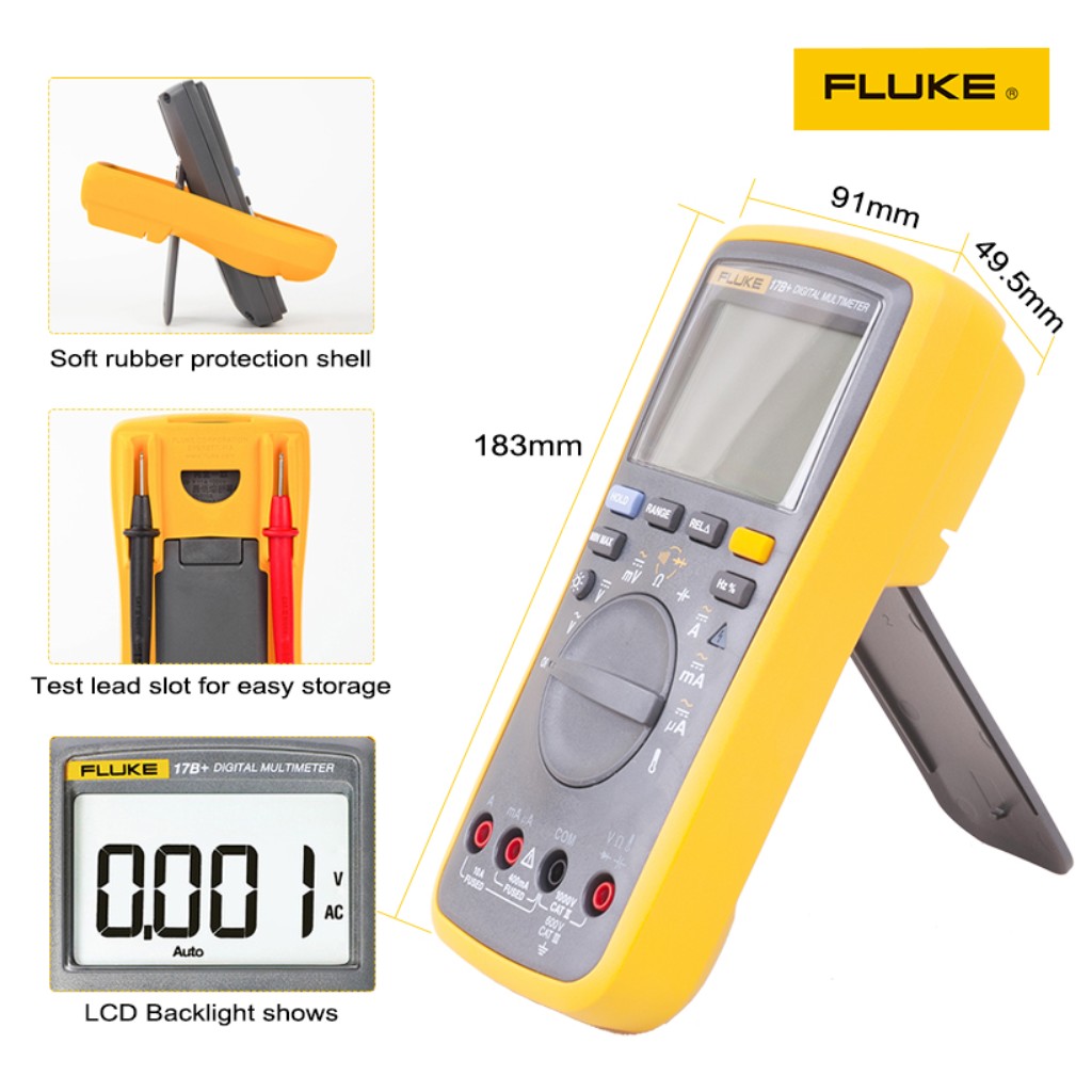 FLUKE 17B+ Dijital Multimetre Ölçü Aleti