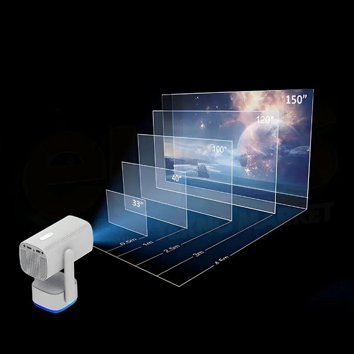 iDragon K2 Pro 4K Ultra HD Kablosuz Şarjlı Projeksiyon Cihazı