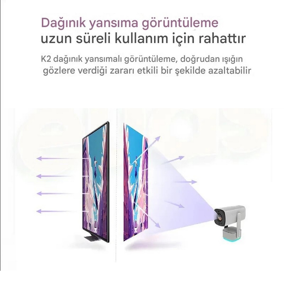 iDragon K2 Pro 4K Ultra HD Kablosuz Şarjlı Projeksiyon Cihazı