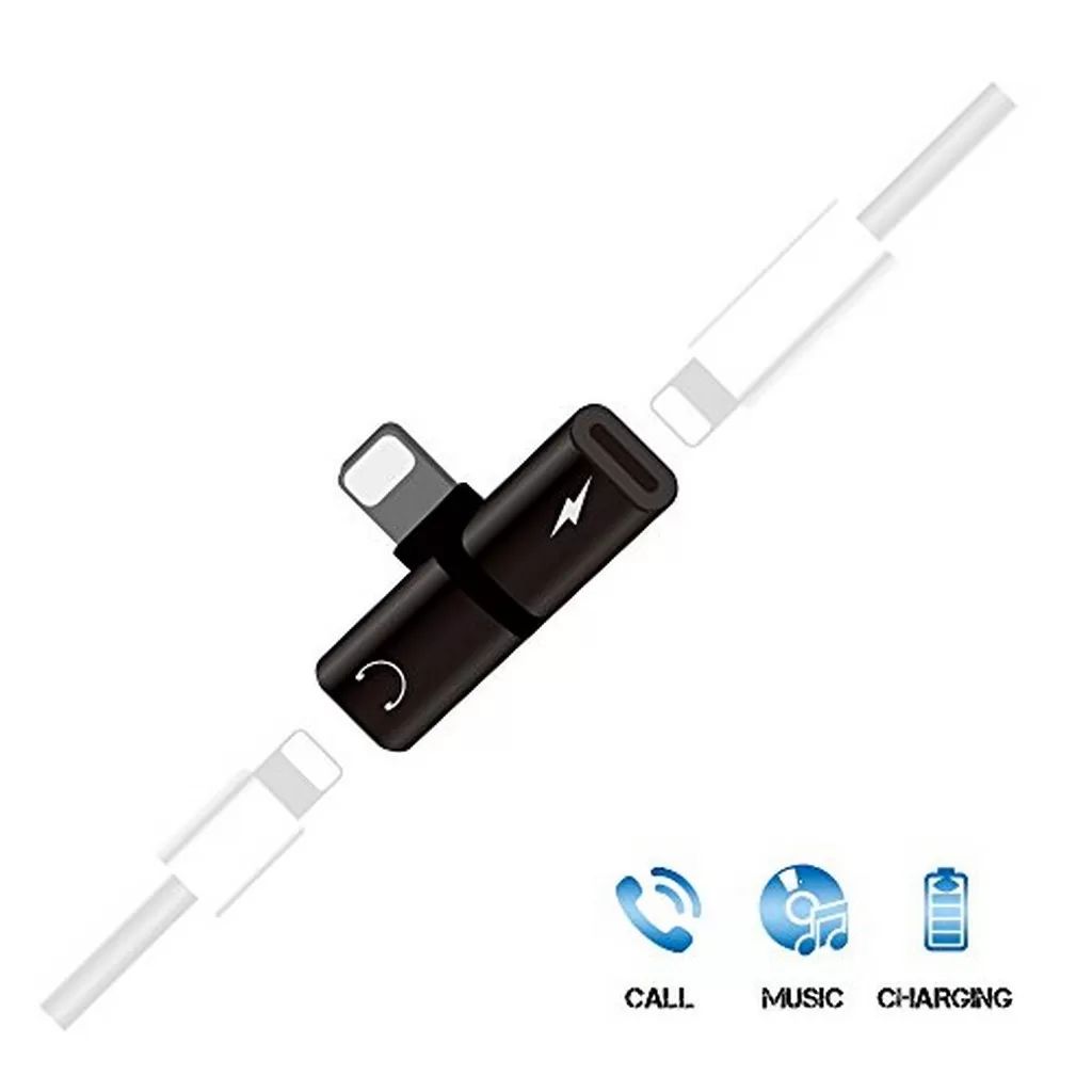 iPhone 7 8 X Şarj ve Kulaklık Birleştirici - GÜMÜŞ