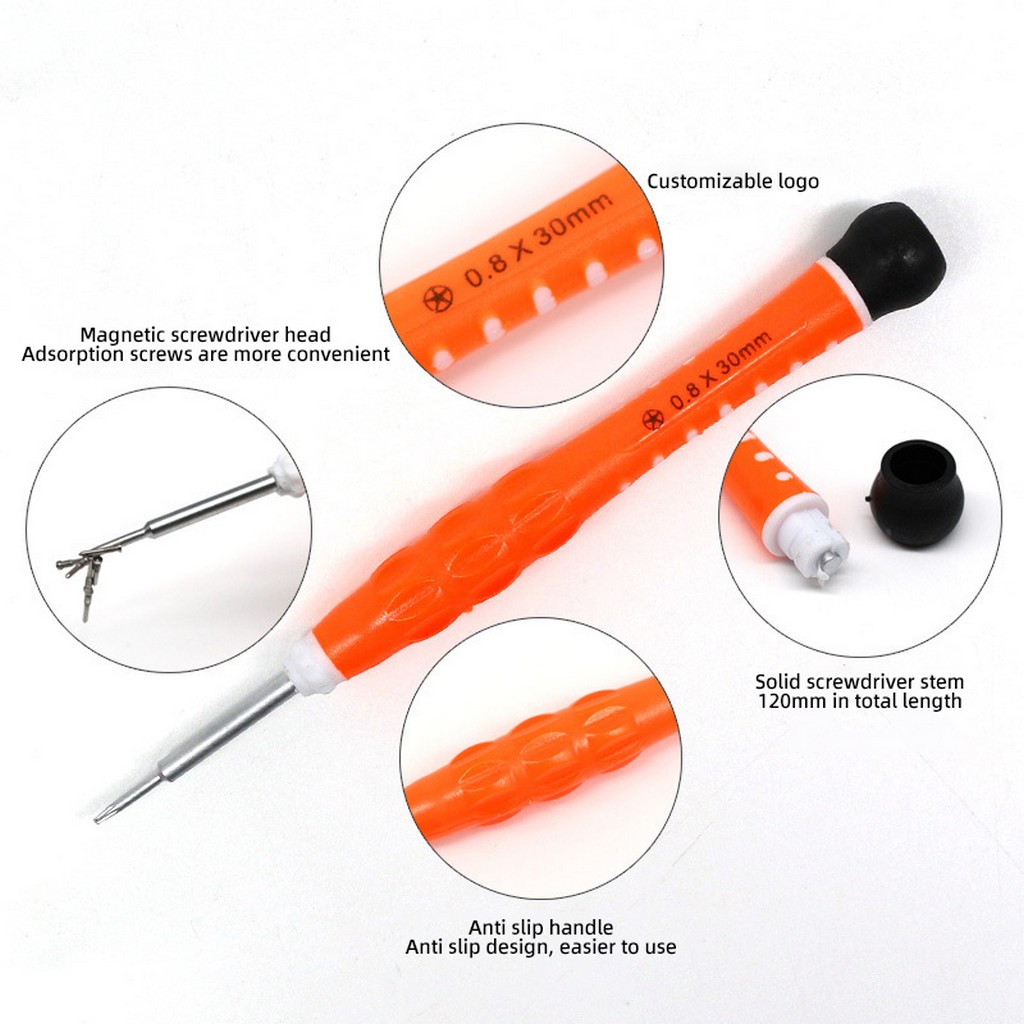 iPhone Manyetik Tornavida Seti 0.6mm Y Uç 0.8mm T2 1.5+ 1.5- 2.5+ | 91021