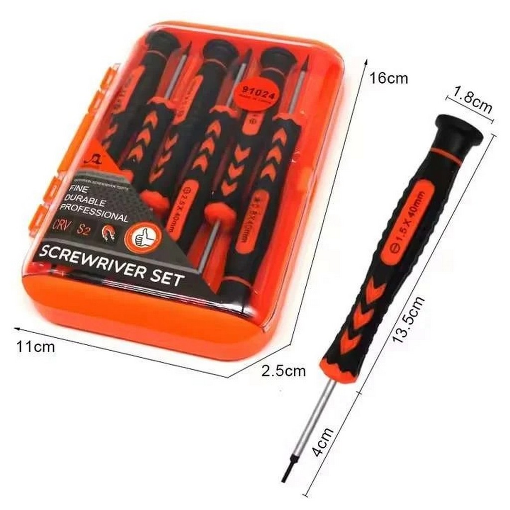 iPhone Tamir Tornavida Seti 0.6mm Y Uç 0.8mm T2 1.5+ 1.5- 2.5+ CRVS2