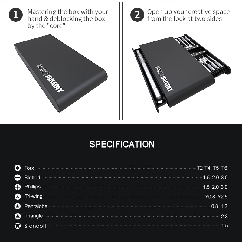 Jakemy Jm-8171 Bit Set 17 Parça Hassas Tornavida Seti