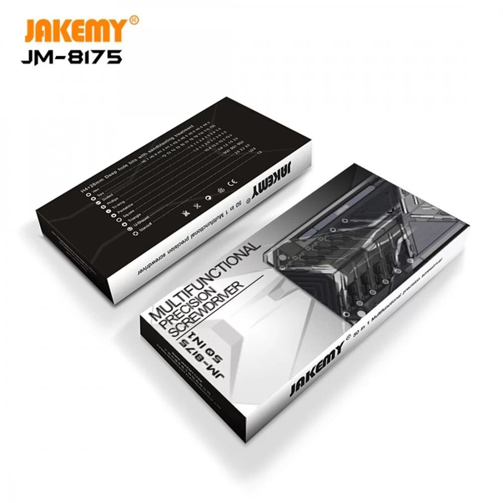 Jakemy JM-8175 Protech 50+1 Parça Mıknatıslı Tornavida Set
