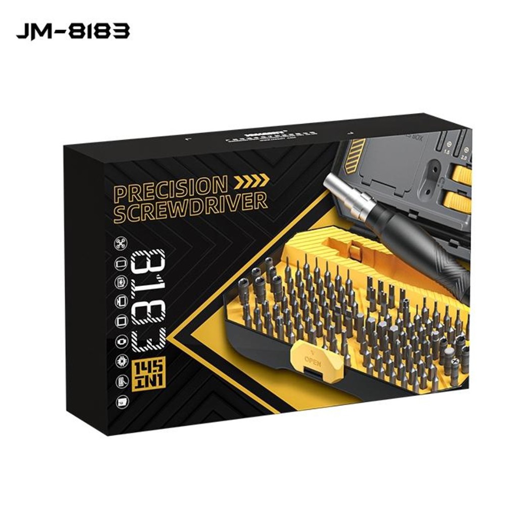 Jakemy JM-8183 145 Parça Tornavida ve Tamir Seti | Telefon Laptop Elektronik Teknik Servis Tool Kit