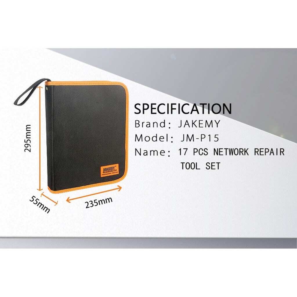 Jakemy Jm-P15 Alet Çantası 17 Parça Set