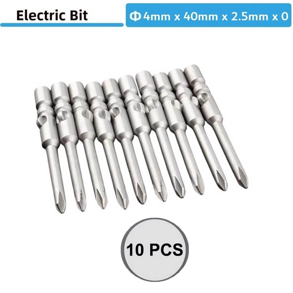 KLT-3 Elektrikli Tornavida İçin 10lu Uç Seti 4mm x 40mm x 2.5mm
