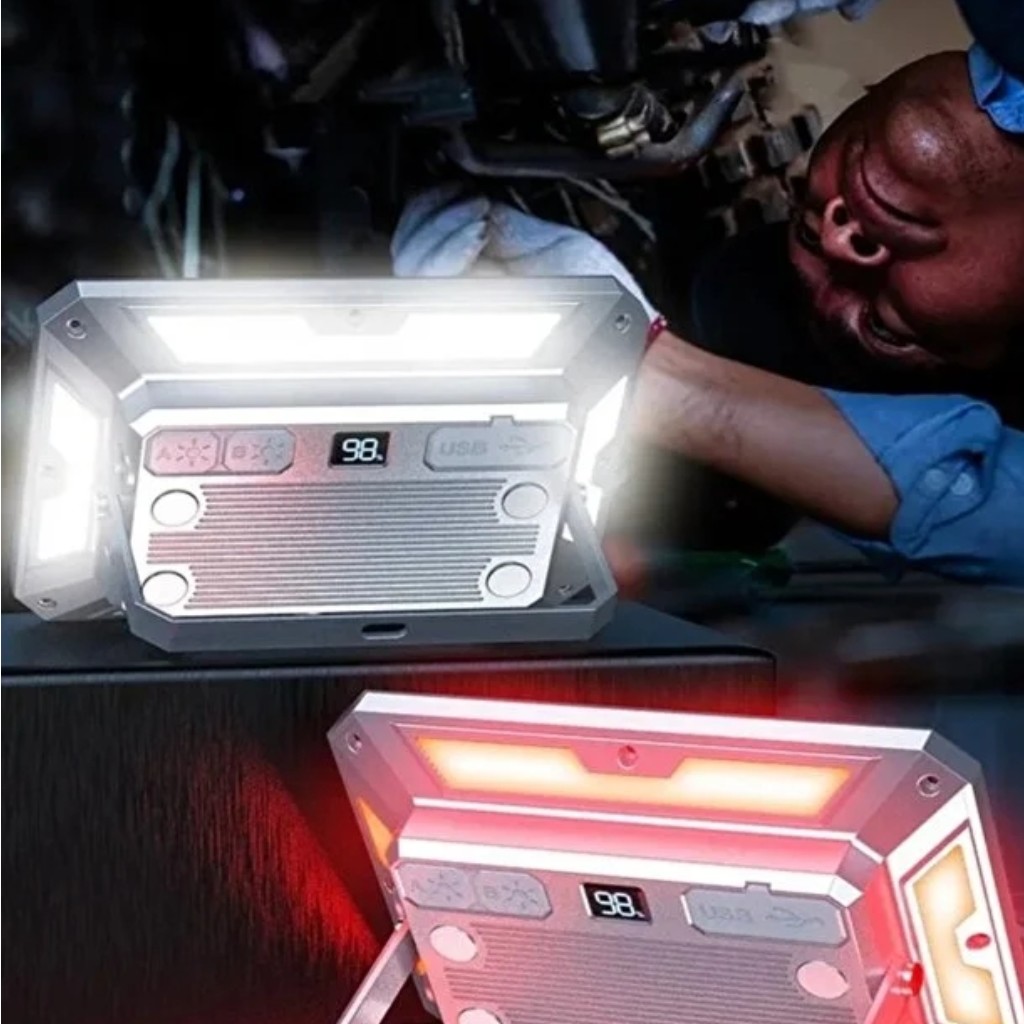 KXK-686 Şarjlı LED Projektör Lamba | IP44 Su Geçirmez, Kamp, Bahçe ve Acil Aydınlatma
