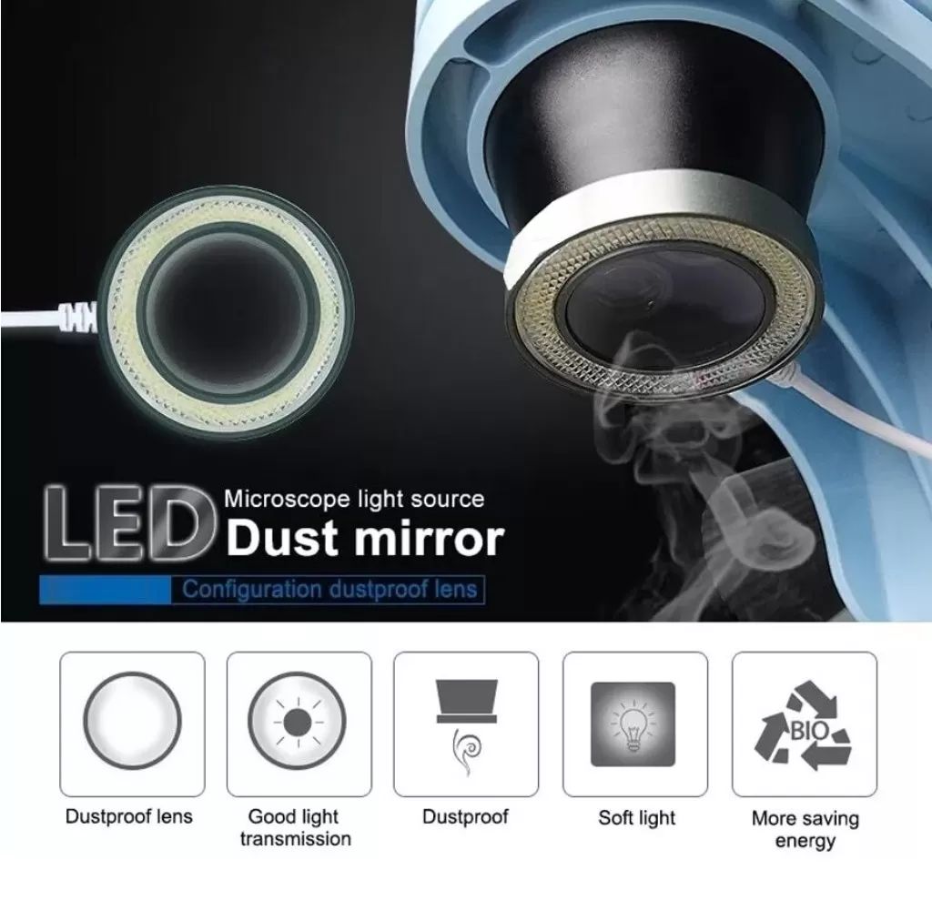 L405 26 LED Mikroskop Işık Kaynağı Alüminyum Soğutmalı Toz Geçirmez Camlı Aydınlatma