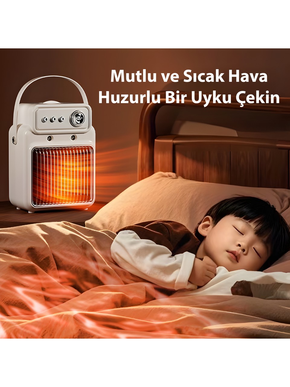 Masaüstü Nemlendiricili Fanlı Isıtıcı, 3 Kademeli Hızlı Hava Isıtıcı XH-1202