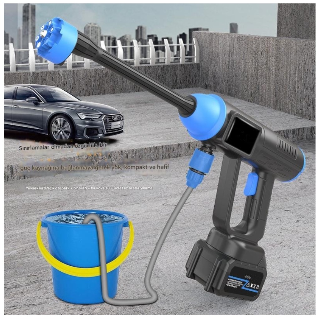 Mdhl 8109 Fırçasız Motorlu Şarjlı Basınçlı Yıkama Makinesi Taşınabilir Araba Yıkama Makinesi