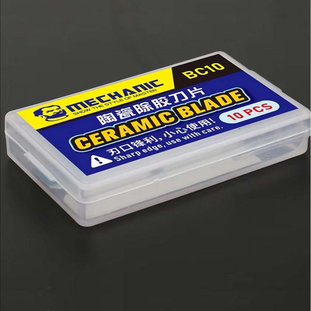 Mechanic Bc10S Seramik Uçlu Ekran Oca Tutkal Temizleme Spatulası+10 Adet Uç