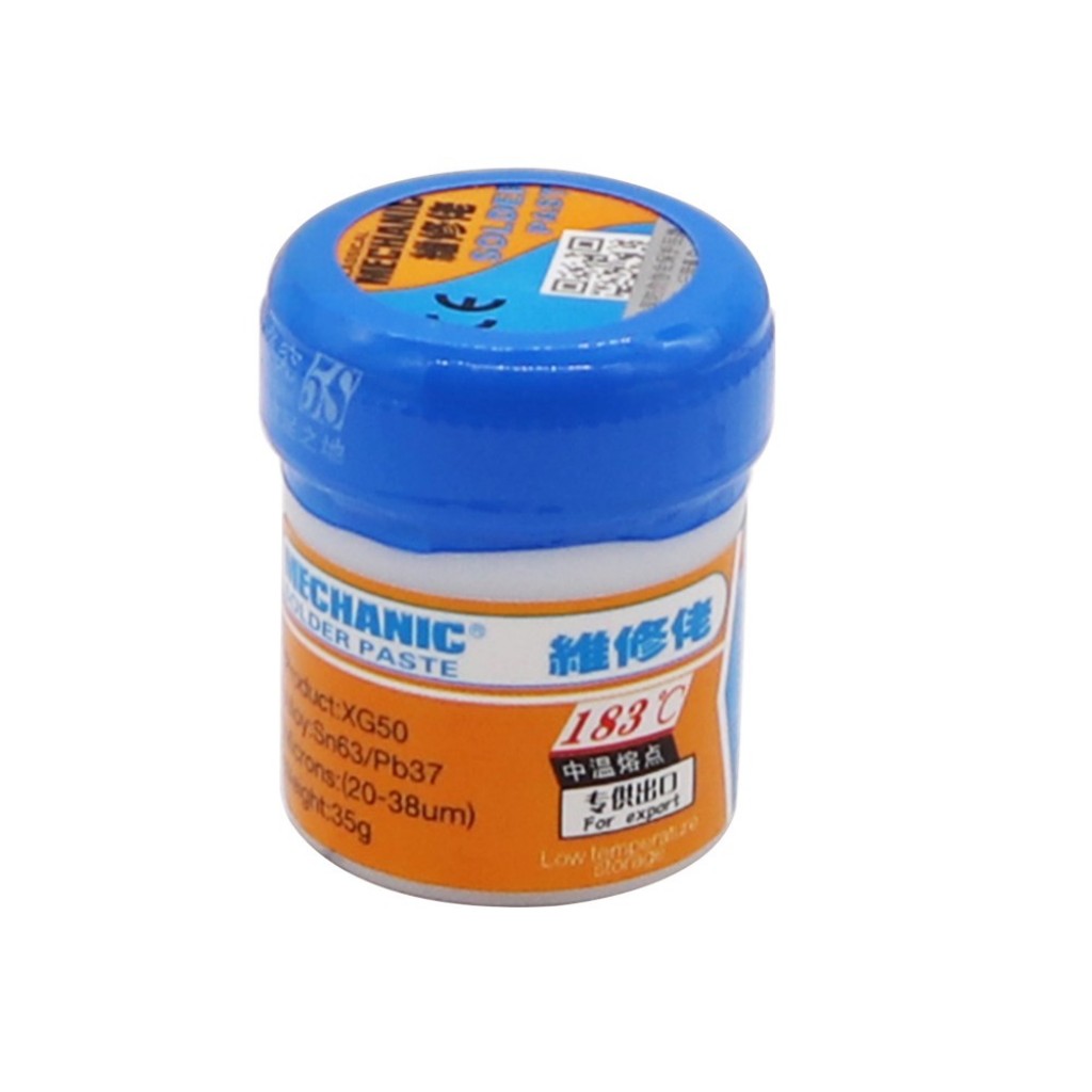 Mechanic Krem Lehim 35Gr 183°C | SMD BGA PCB Tamir İçin Yüksek Performanslı Lehim Pastası