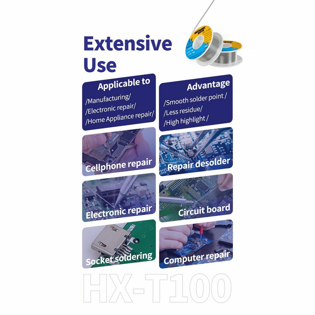 Mechanic Lehim Teli 0.8mm 42Gr %63 Sn %37 Pb Fluxlu Profesyonel SMD ve Mikro Lehim Teli
