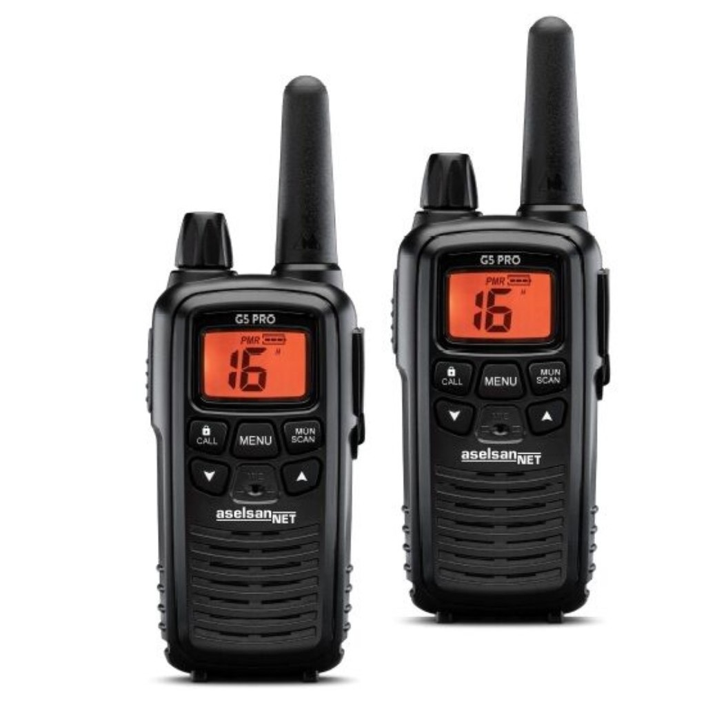 Midland G5 PRO PMR446 El Telsizi 2'li Set 16 Kanal VOX Kulaklık Hediyeli