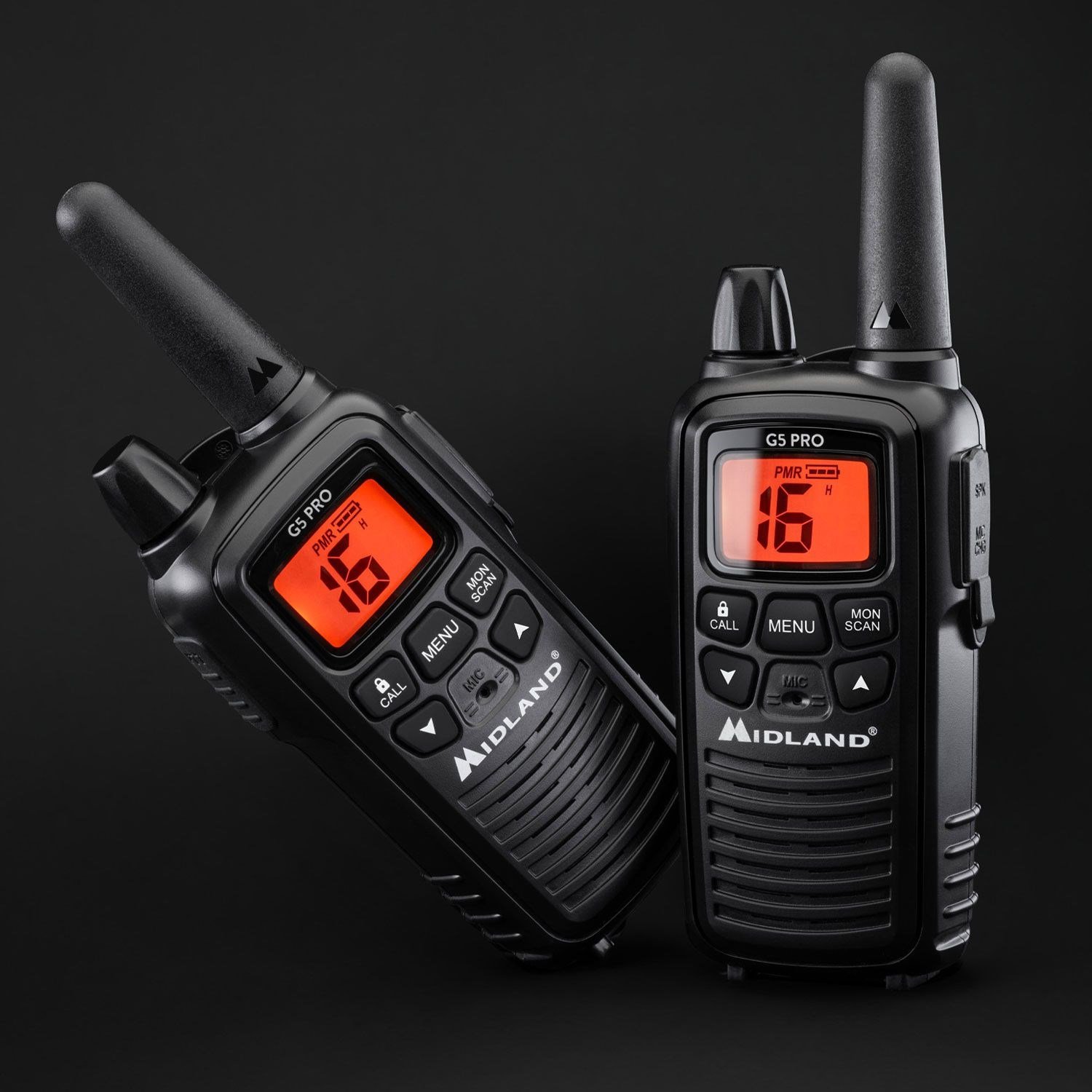 Midland G5 PRO PMR446 El Telsizi 2'li Set 16 Kanal VOX Kulaklık Hediyeli