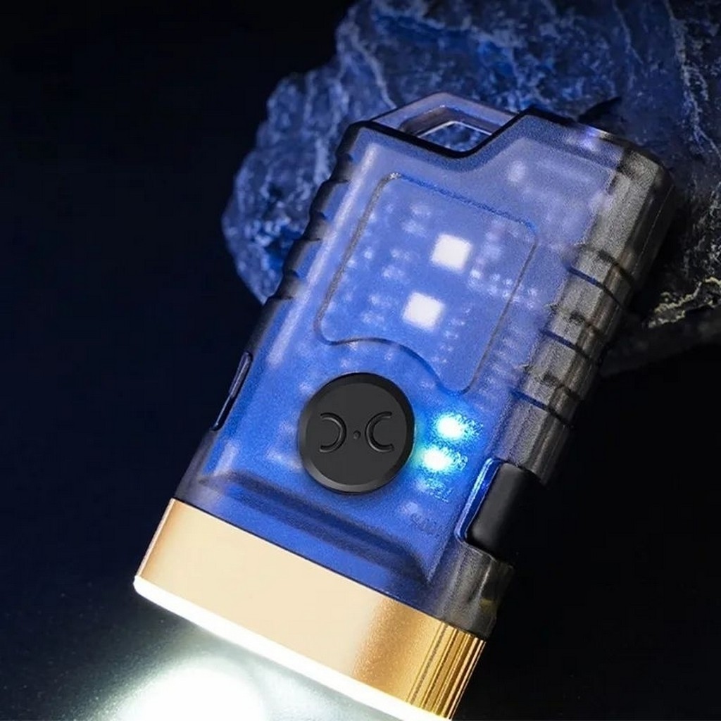 Mini LED Anahtarlık Feneri A11 9 Mod 1000 Lümen Type-C Şarjlı Manyetik El Feneri