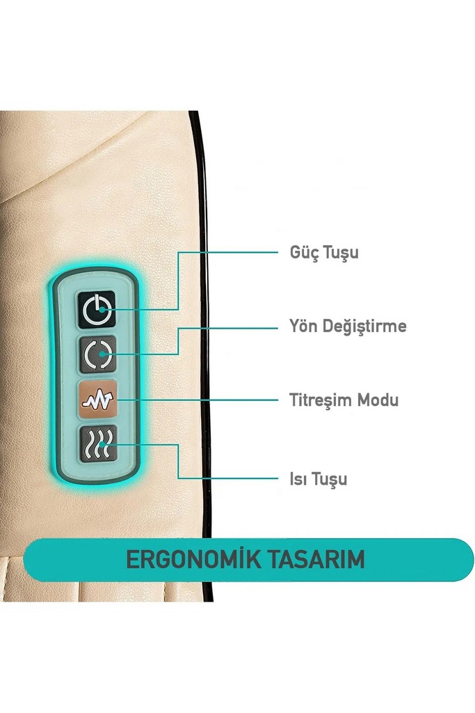 Ovmalı Isıtmalı Boyun Masaj Aleti Sırt Bel Ofis Ev Araç Masaj 102