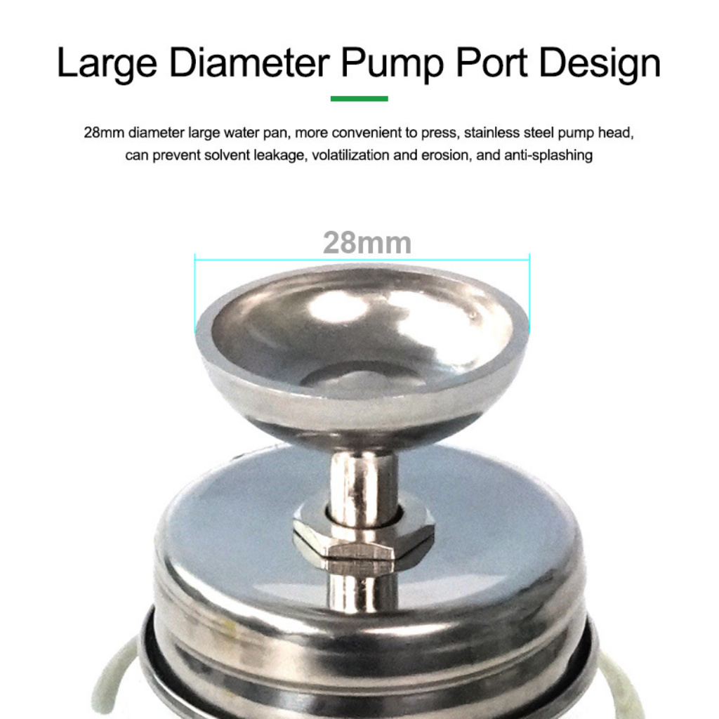 Pompalı Cam Likit Şişesi Teknik Servisler İçin 150ml Kapaklı Tiner Yağdanlık Şişesi