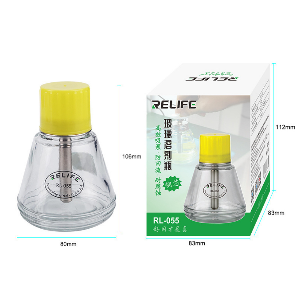 Pompalı Cam Likit Şişesi Teknik Servisler İçin 150ml Kapaklı Tiner Yağdanlık Şişesi