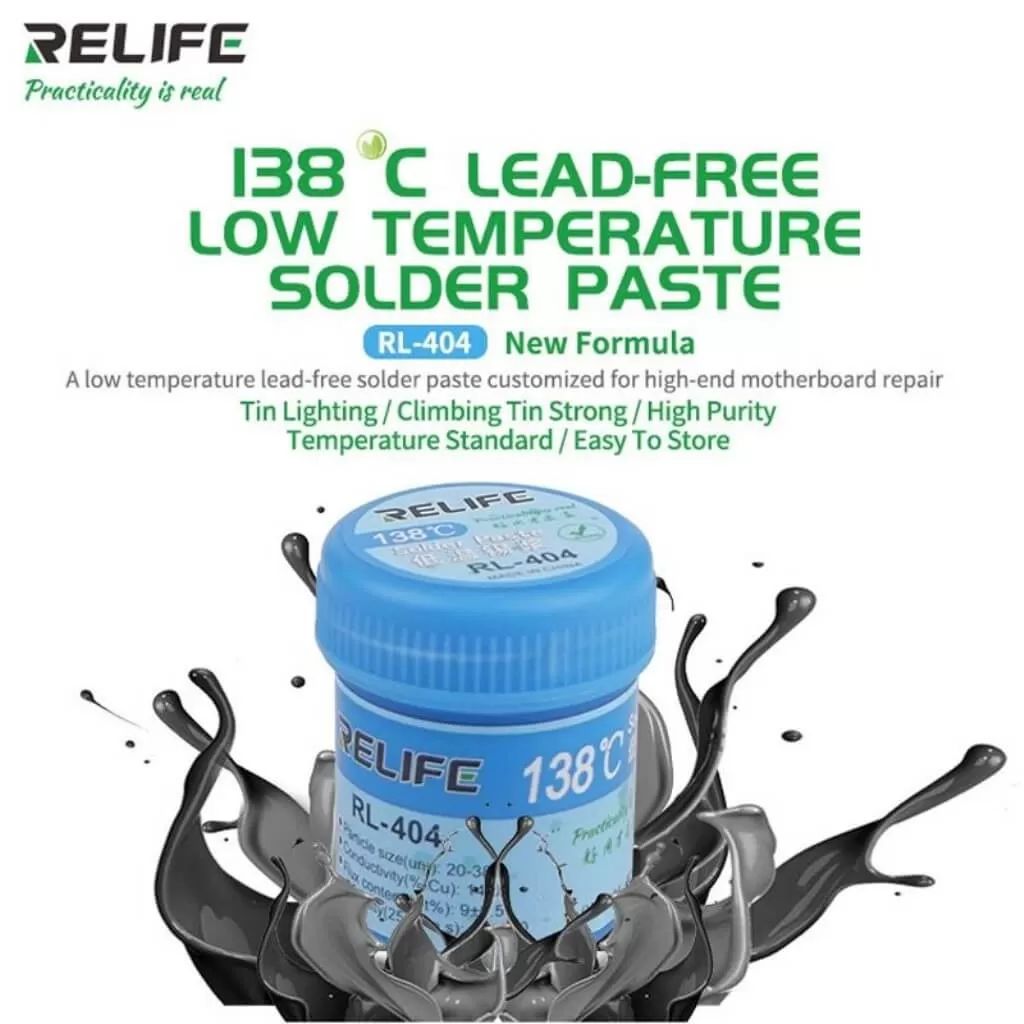 RELIFE RL-404 Krem Lehim Solder Paste 40G 138°C Düşük Kaynama
