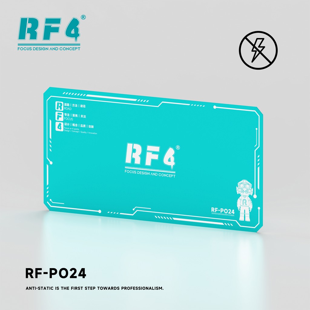 RF4 RF-PO24 Silikon Tamir Pedi 70x35cm | Isıya Dayanıklı Lehimleme Matı PCB SMD BGA Çalışma Matı