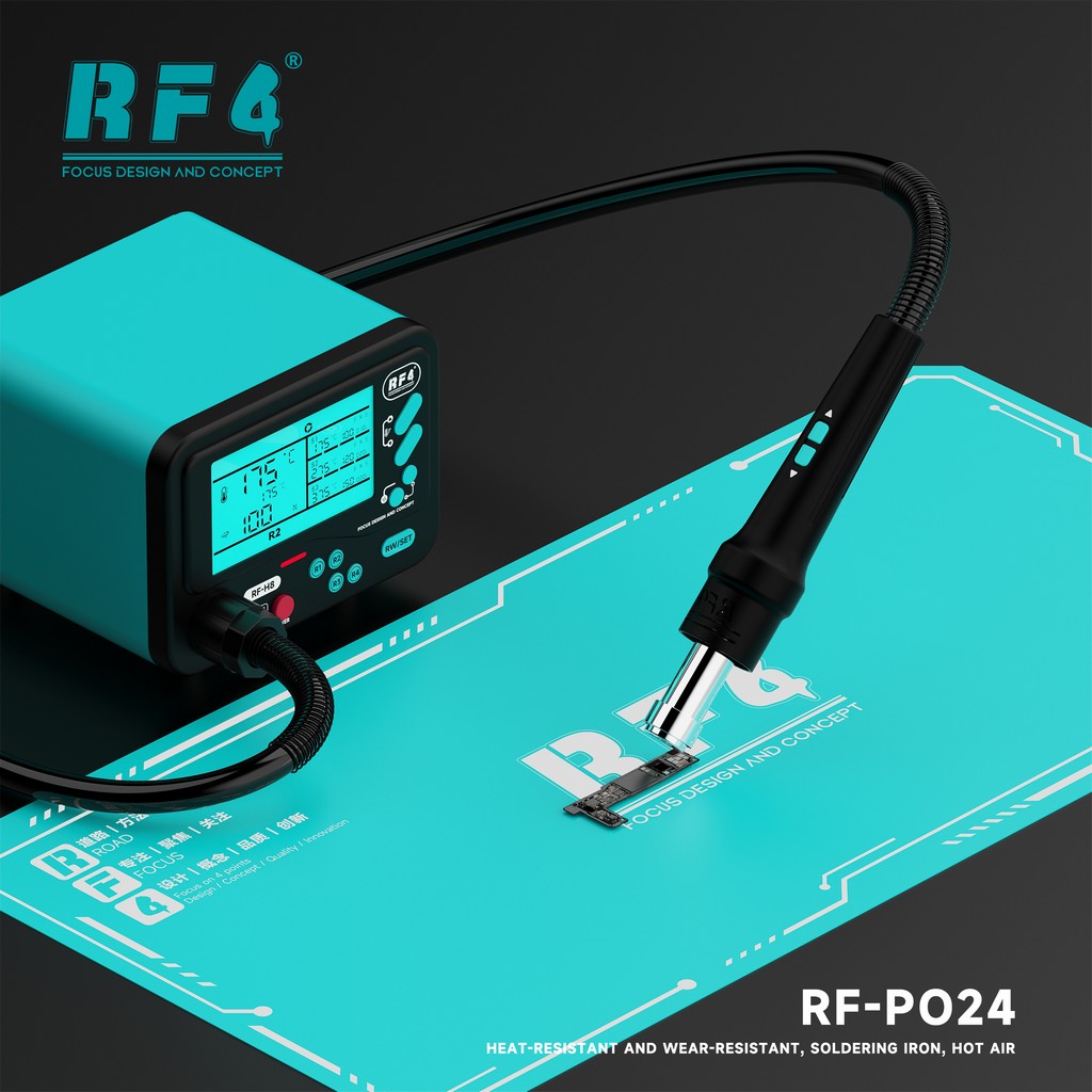 RF4 RF-PO24 Silikon Tamir Pedi 70x35cm | Isıya Dayanıklı Lehimleme Matı PCB SMD BGA Çalışma Matı