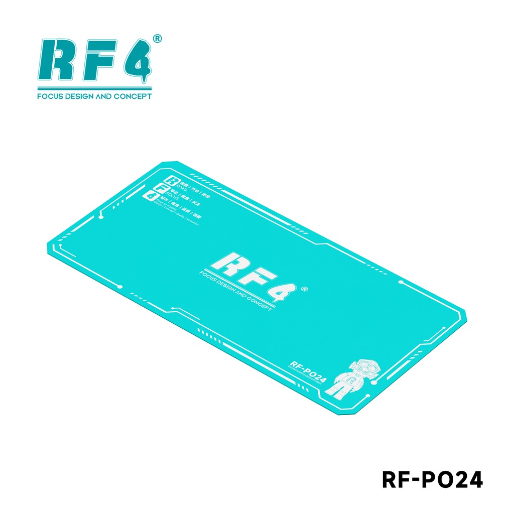 RF4 RF-PO24 Silikon Tamir Pedi 70x35cm | Isıya Dayanıklı Lehimleme Matı PCB SMD BGA Çalışma Matı