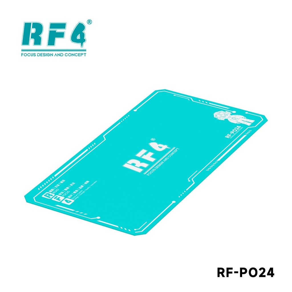 RF4 RF-PO24 Silikon Tamir Pedi 70x35cm | Isıya Dayanıklı Lehimleme Matı PCB SMD BGA Çalışma Matı