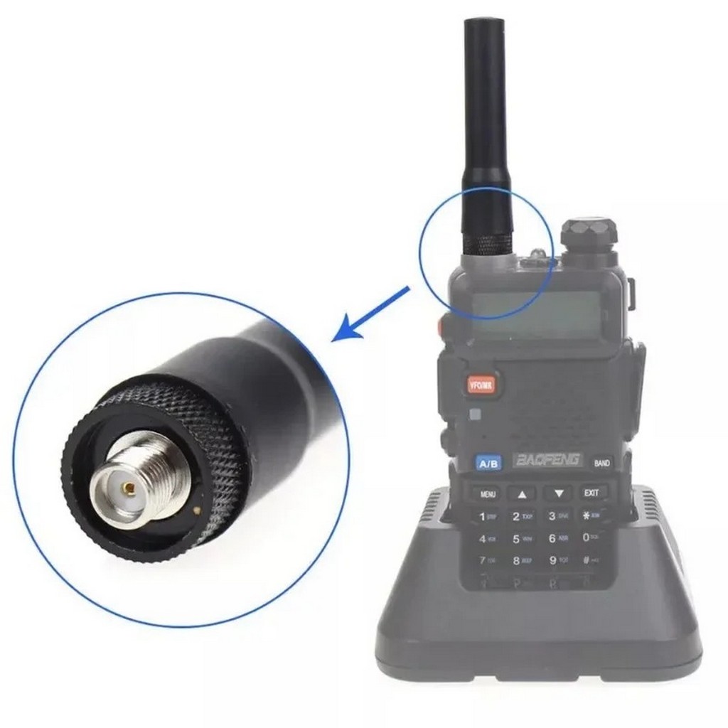 SF20 7cm Dual Band SMA Dişi Telsiz Anteni | VHF/UHF Esnek Katlanabilir Kısa Anten