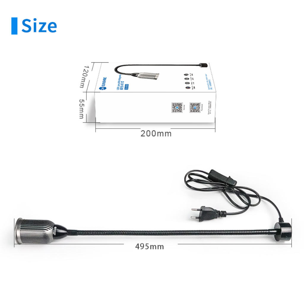 Sunshine SS-804 Manyetik Tabanlı LED Masa Lambası | Güçlü Işık Teknik Servis ve Hobi Çalışma Lambası