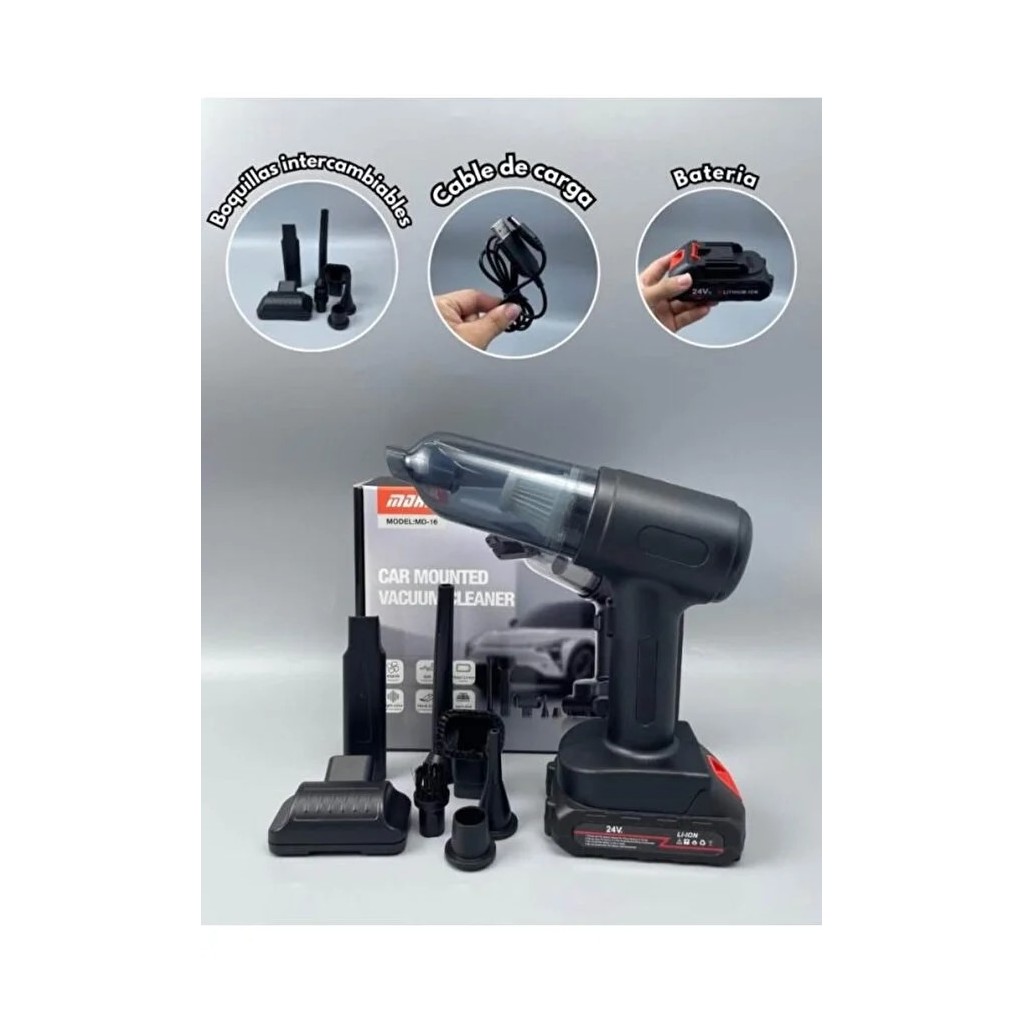 Taşınabilir Kablosuz Araç Süpürgesi, Usb Şarjlı Akülü 60 Watt 4300PA MDHL MD-16