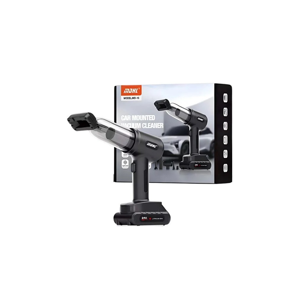 Taşınabilir Kablosuz Araç Süpürgesi, Usb Şarjlı Akülü 60 Watt 4300PA MDHL MD-16