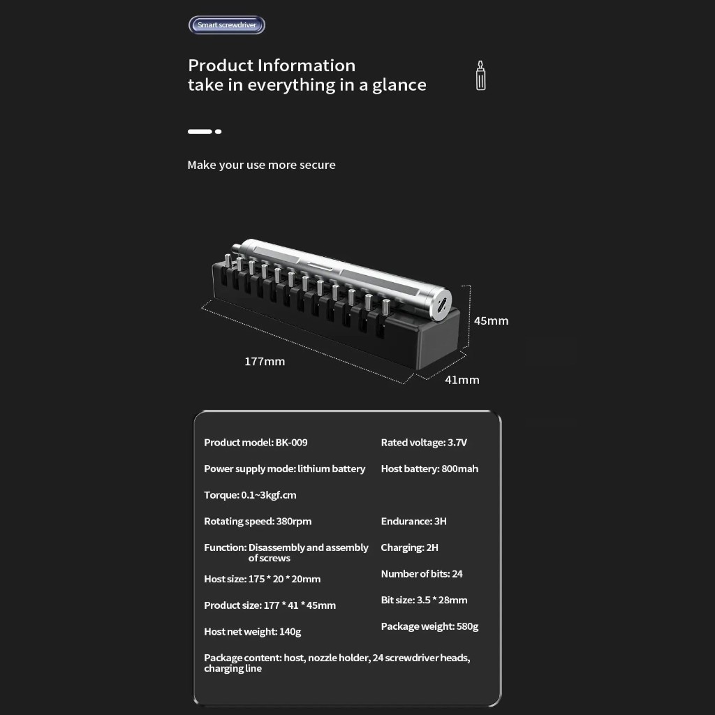 TBK BK-009 Şarjlı Torklu Tornavida | Telefon Tablet Laptop Tamir 