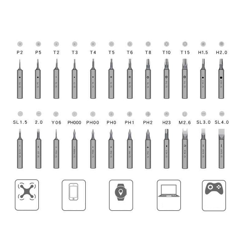 TBKBIC 008 Şarjlı Torklu Tornavida Laptop PC Telefon Gözlük Tamir