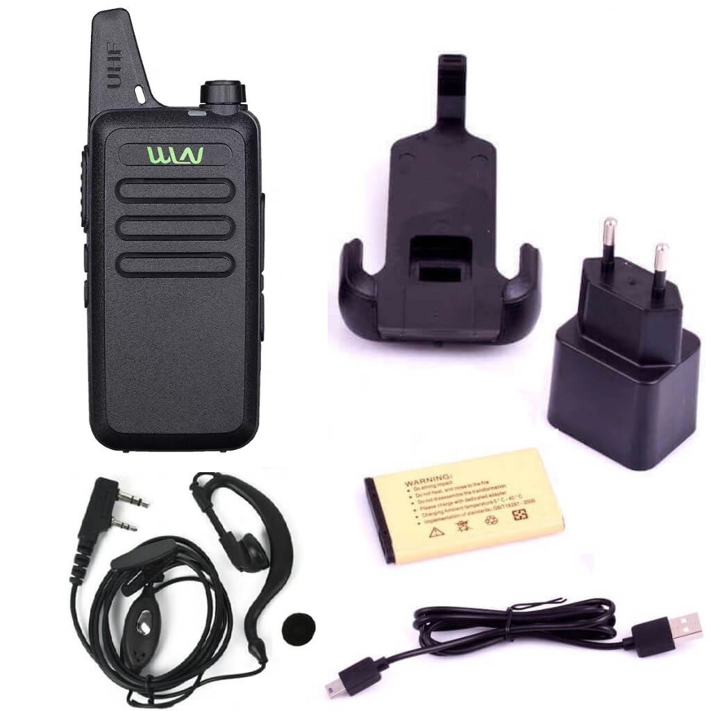 Tekli WLN KD-C1T PMR 446 El Telsizi Yeni Tasarım Type-C Şarjlı Kulaklık Hediyeli Full Set