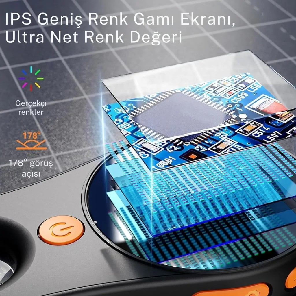 Type-c Şarjlı 2 inç Ekranlı 8 Ledli 500x Dijital Mini Mikroskop