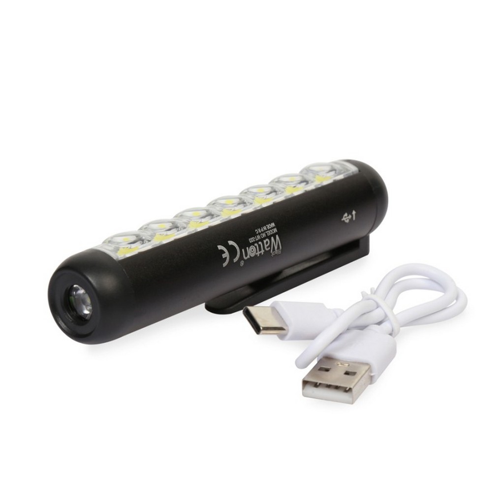  Type-c Şarjlı Mıknatıslı Klipsli Cep ve Yaka Feneri Işıldak Watton Wt-333