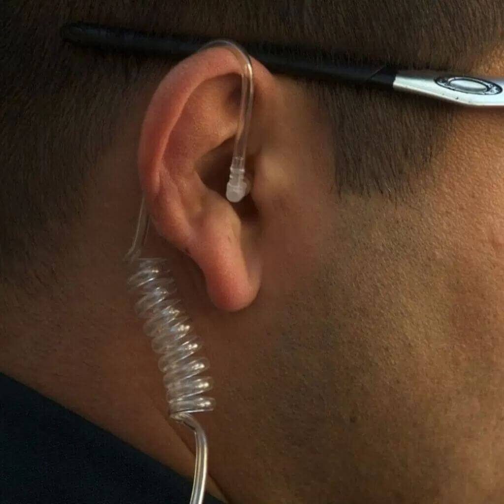 TYT TC-666E Uyumlu Şeffaf Spiral Ajan Tip Akustik Telsiz Kulaklığı