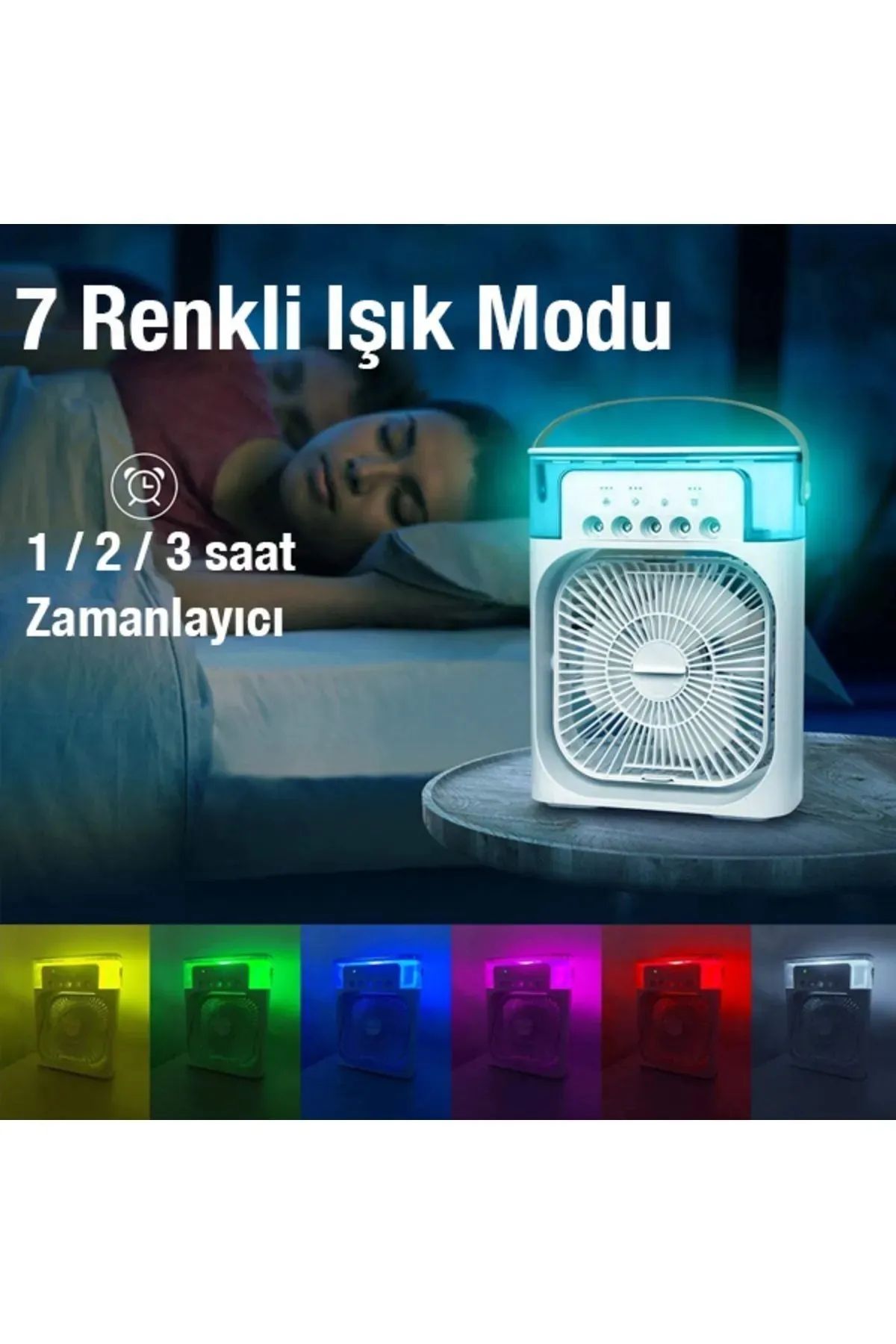 Ultrasonik Hava Nemlendirici Buhar Makinesi Aroma Difüzörü-SİYAH