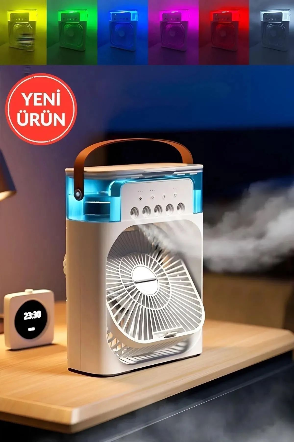Ultrasonik Hava Nemlendirici Buhar Makinesi Aroma Difüzörü-SİYAH