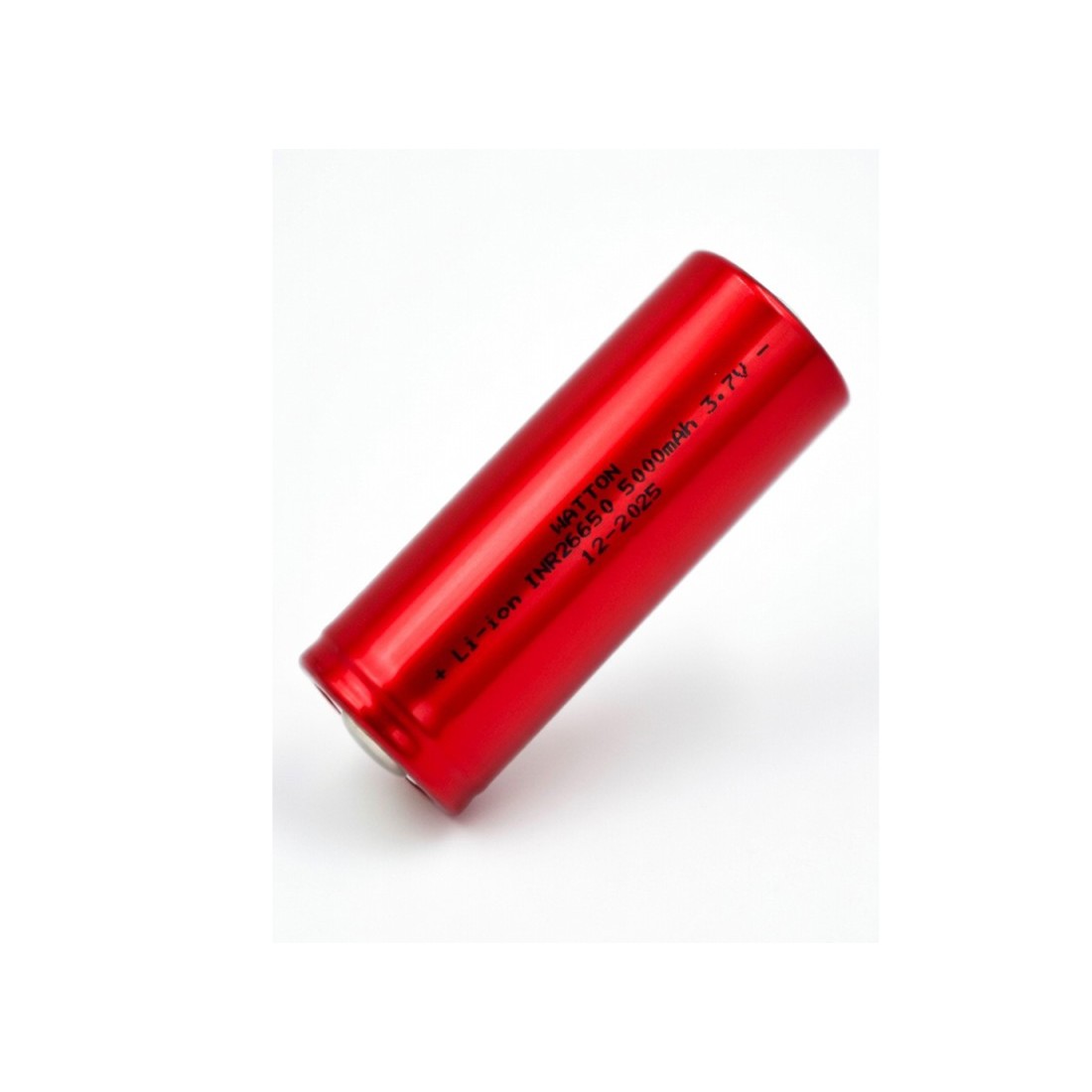 Watton INR 26650 Şarjlı Pil 5000mAh 3.7V Li-ion | Yüksek Kapasiteli El Feneri Projektör Pili Kırmızı