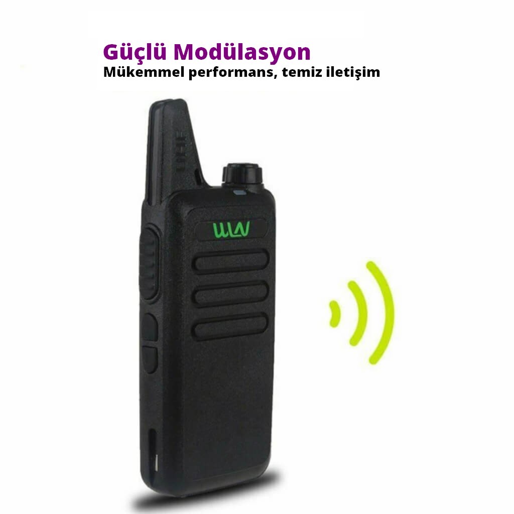 WLN KD-C1T Pmr 446 El Telsizi Tekli Paket Type-c Şarjlı Yeni Seri