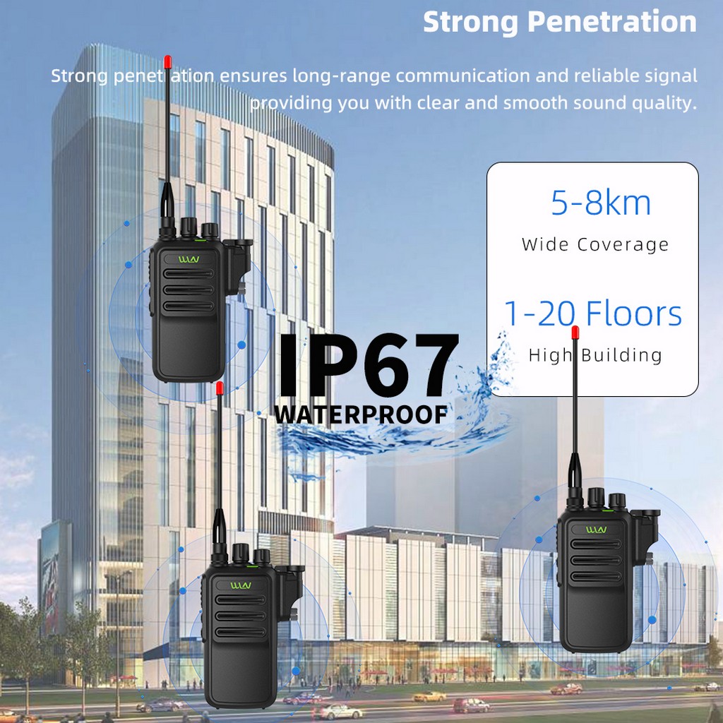 Wln KD-C2000 Pmr 446 IP67 El Telsizi, 2500mAh Kulaklık Hediye