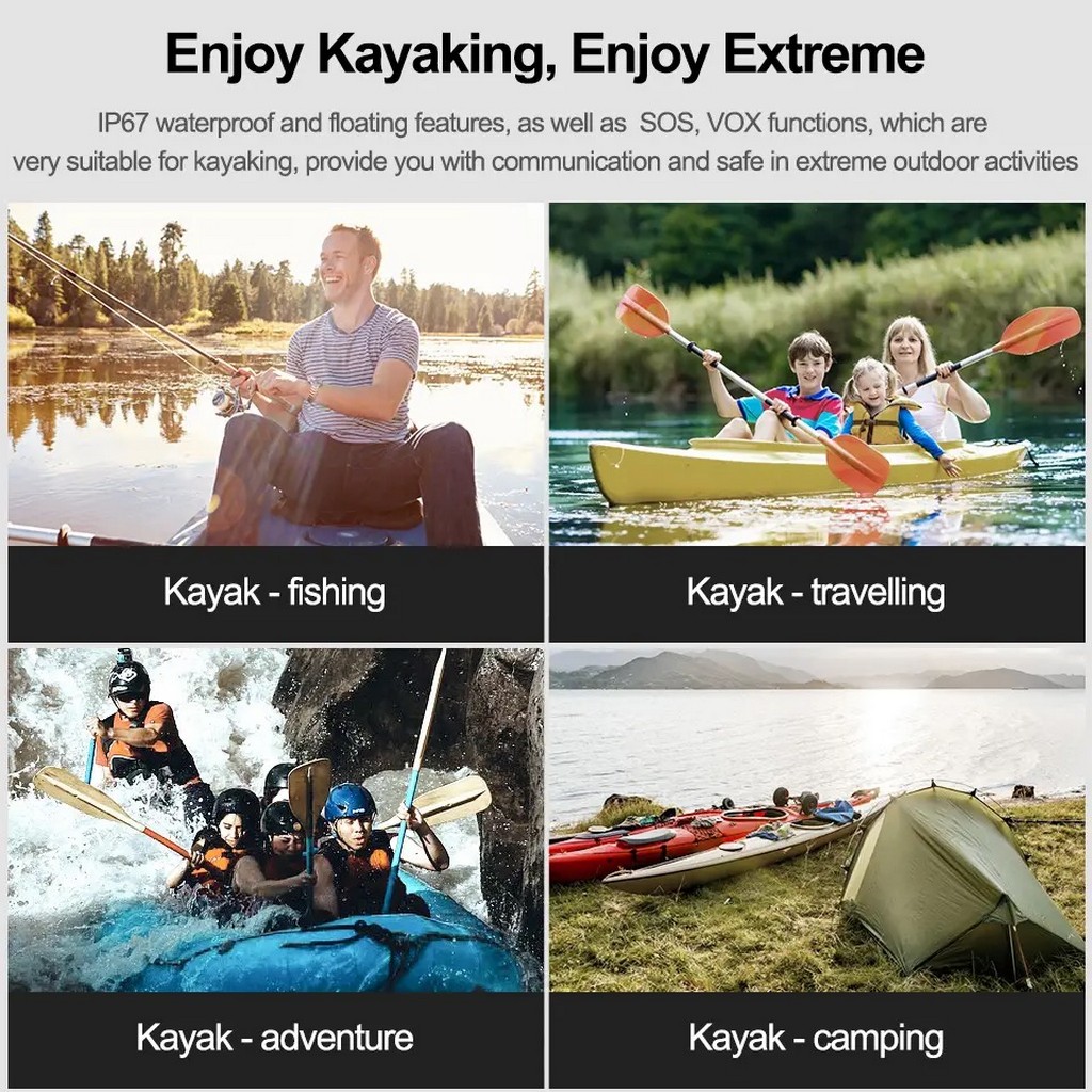 WLN Pmr 446 Sportif El Telsizi IP67 Su Geçirmez Led Işıklı Kulaklık Dahil Set