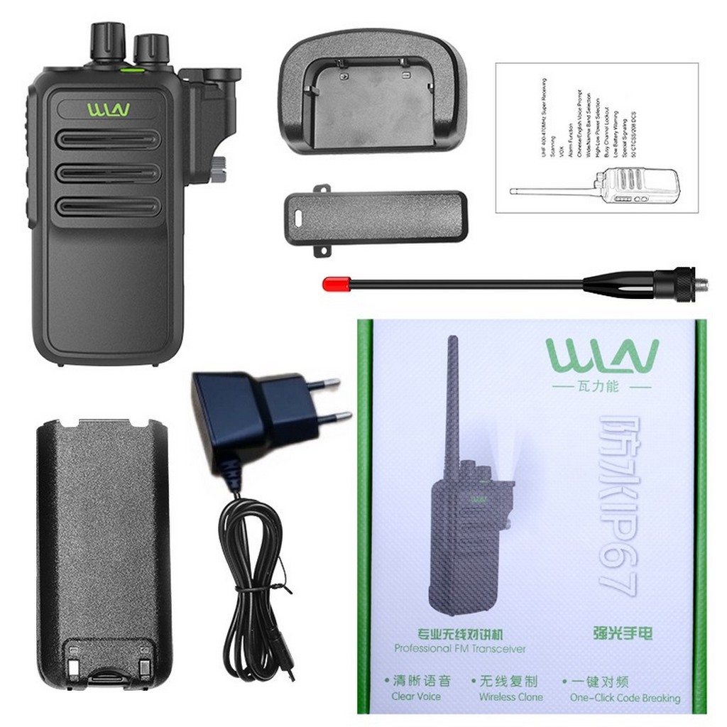 WLN Pmr 446 Sportif El Telsizi IP67 Su Geçirmez Led Işıklı Kulaklık Dahil Set