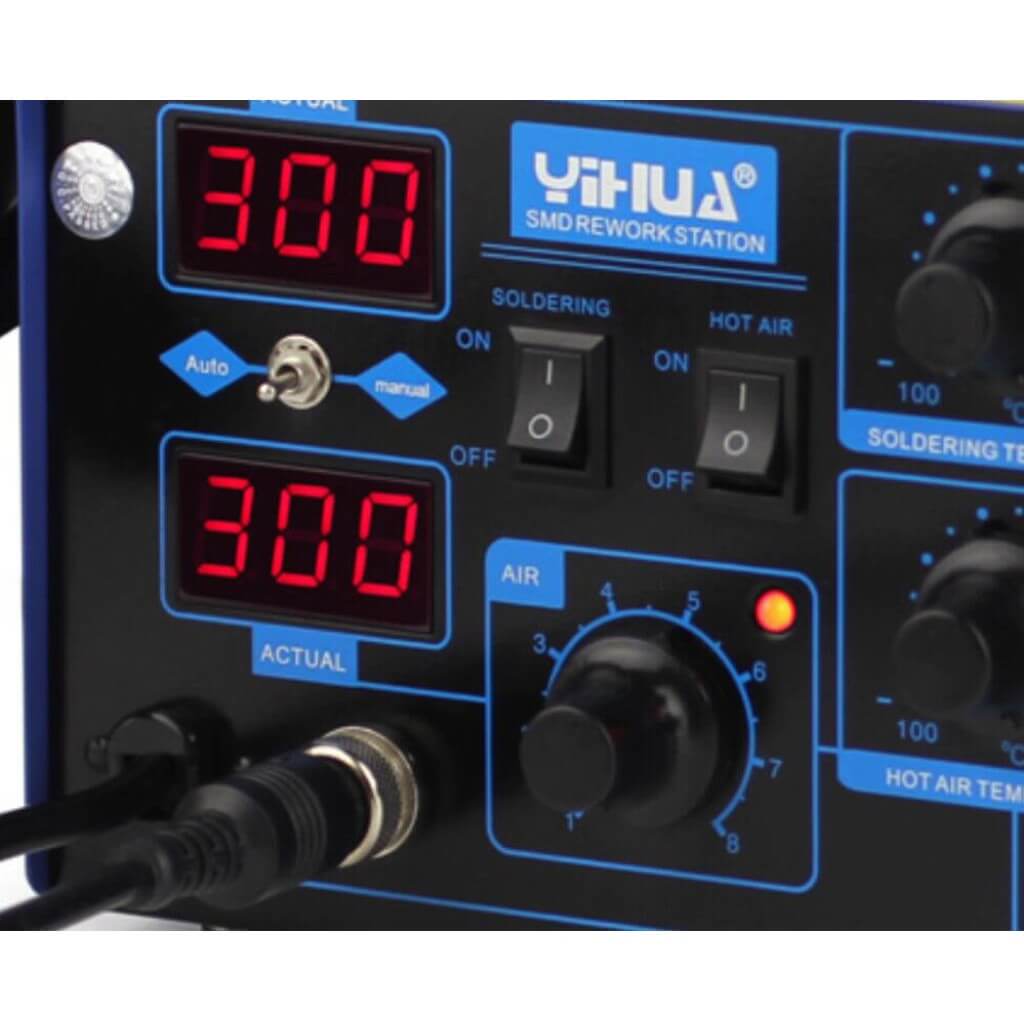 Yihua 862D+ Isı Ayarlı Sıcak Hava Üfleme Lehimleme Havya İstasyon