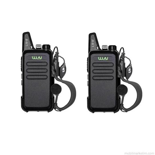 2 Telsiz+2 Kulaklık Pmr 446 Türkçe Konuşan El Telsizi Kd-c1t